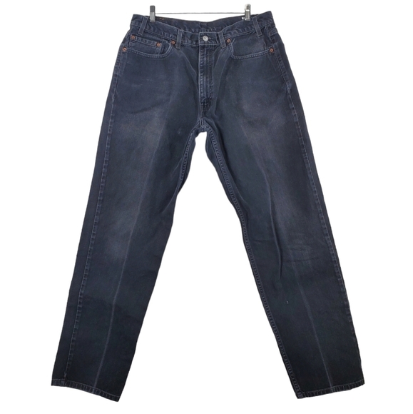 Vtg Y2K Levis 550 Jeans Men 38x34 Black Faded Wide Loose Taper (35x33) Skate USA